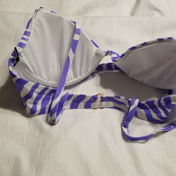 NWT UNDERWIRE REMOVABLE PADS SPORTS SWIM YOGA BRA TOP SWIMSUIT TOP - Picture 6 of 7